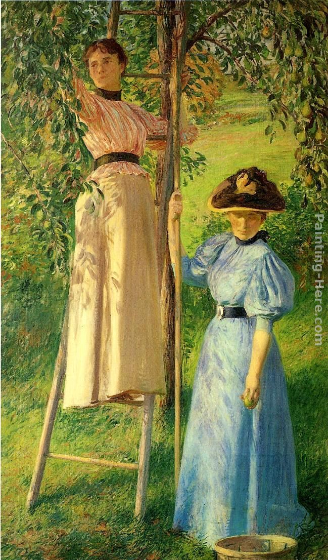 The Pear Orchard painting - Joseph Rodefer de Camp The Pear Orchard art painting